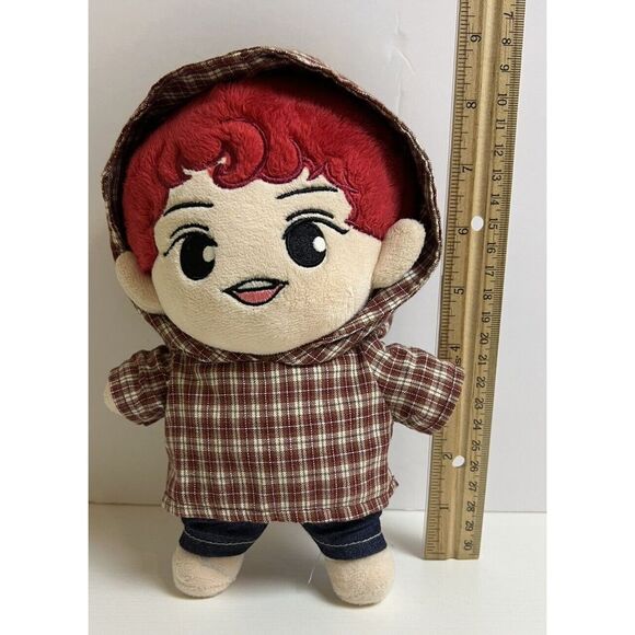 23cm KPOP EXO Plush OHH Sehun Doll Stuffed Toy w/clothes Oh SeHun Original Red - Picture 9 of 10